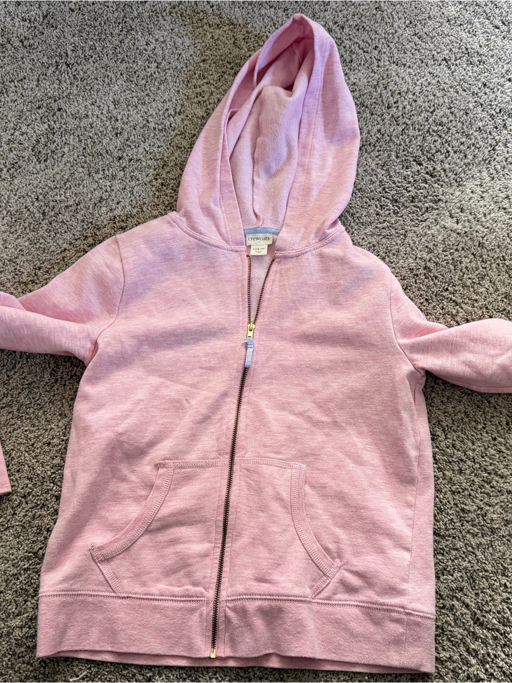 J. Crew Factory Girls Light Pink Zip Hoodie